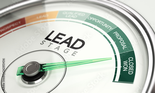 Inbound Marketing and Sales Process Concept, Leads Stage