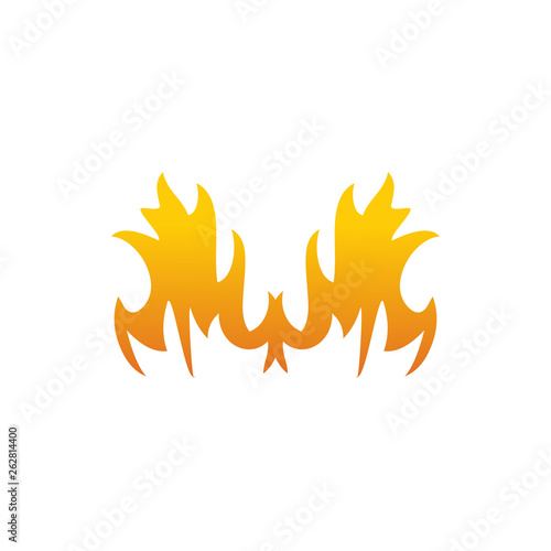 Fire icon logo design template