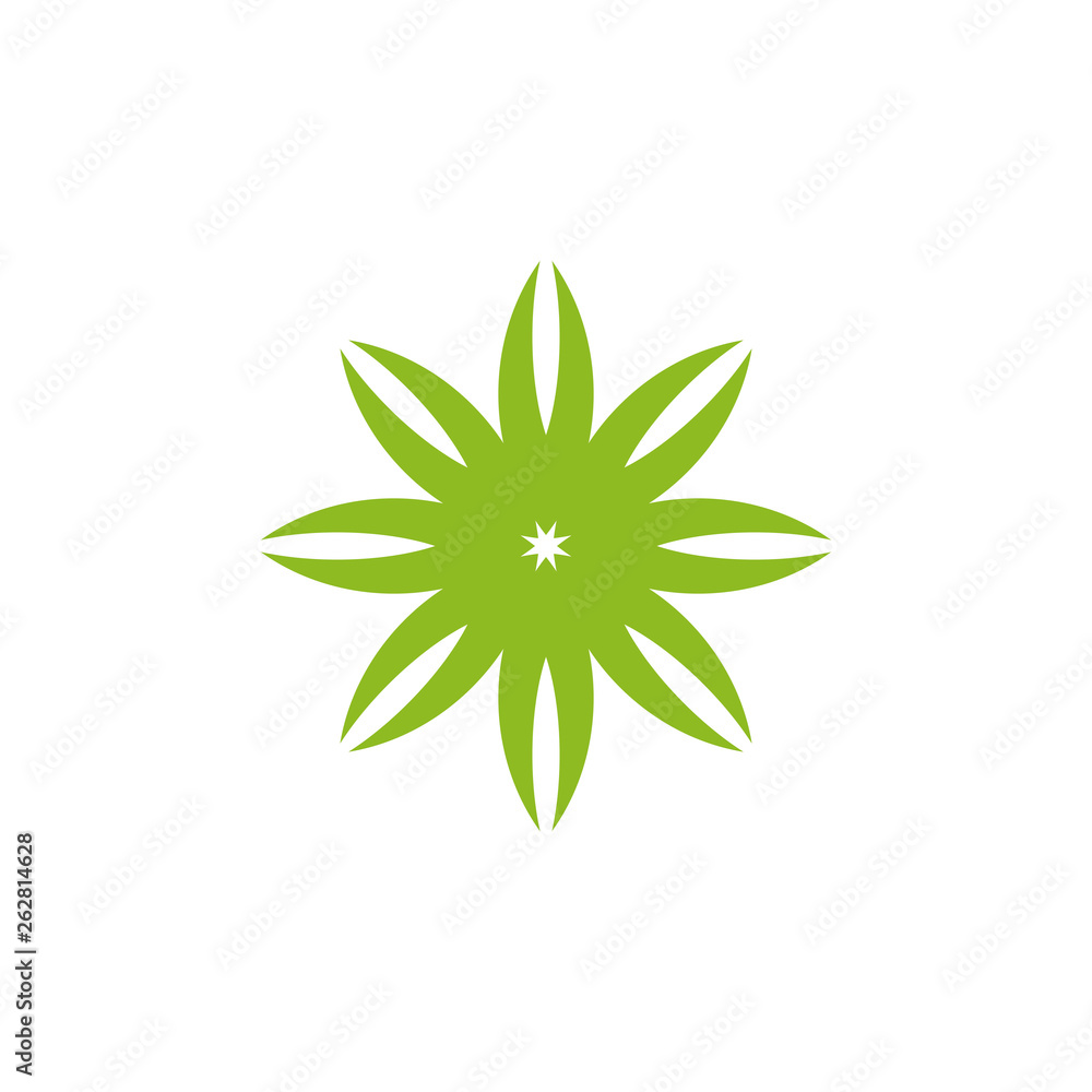 Flower icon logo design template Flower icon logo design template