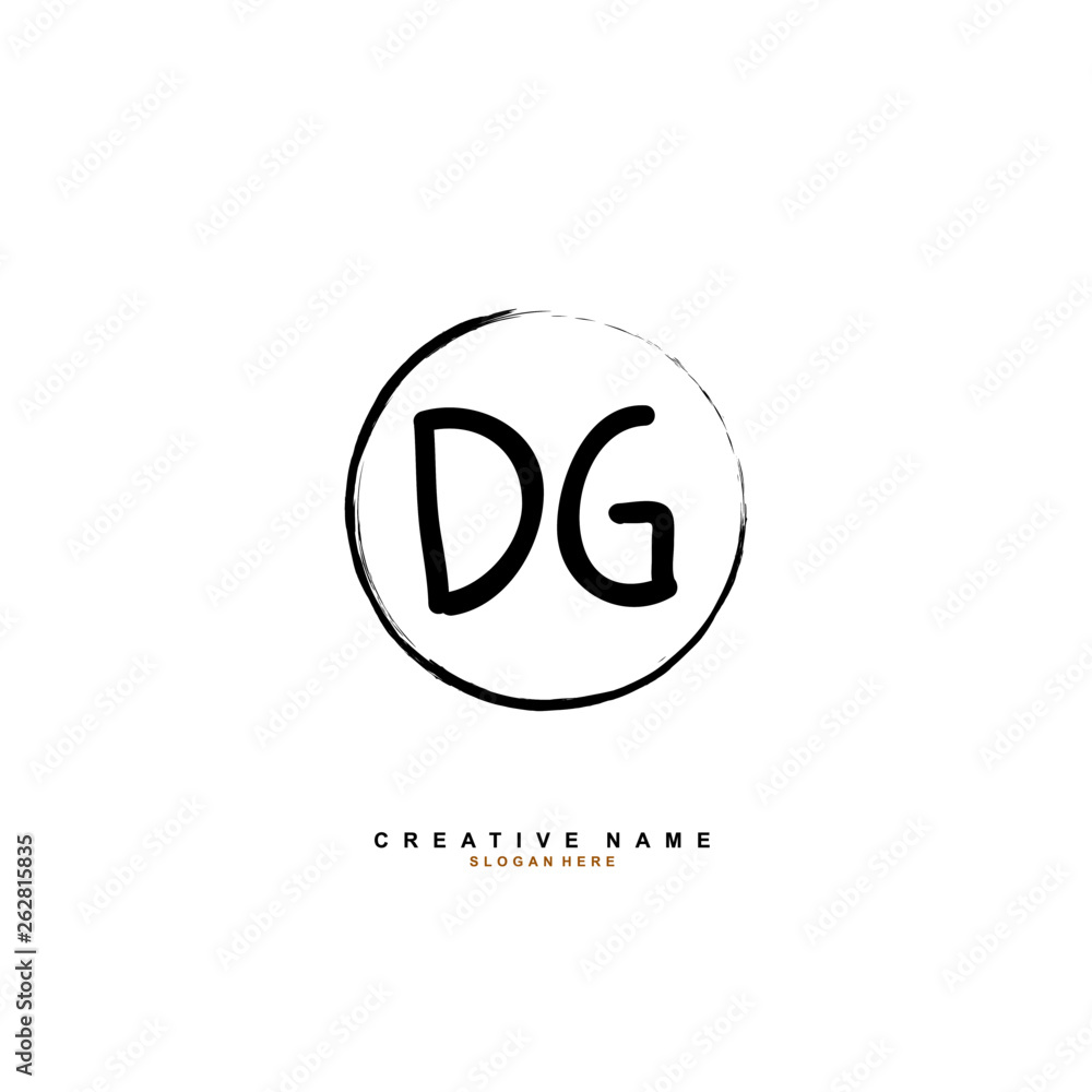 D G DG Initial logo template vector
