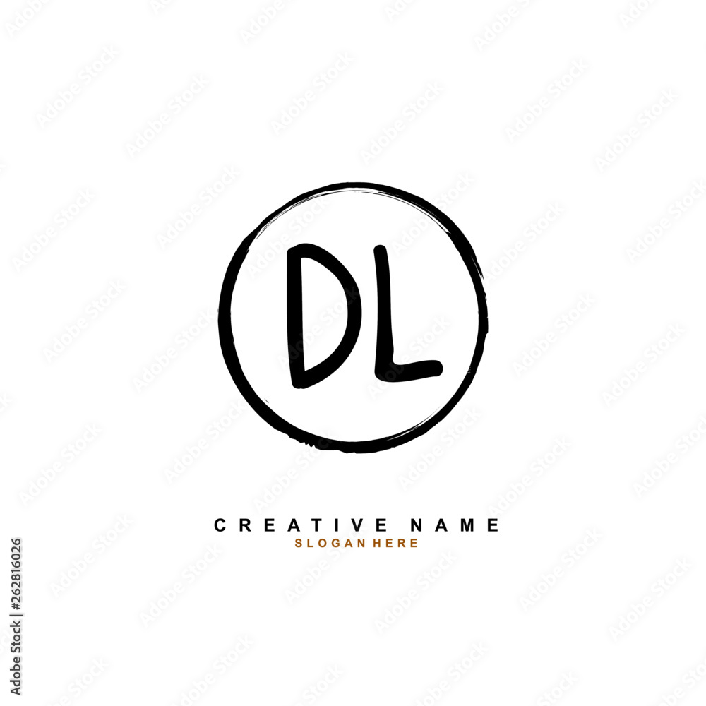 D L DL Initial logo template vector