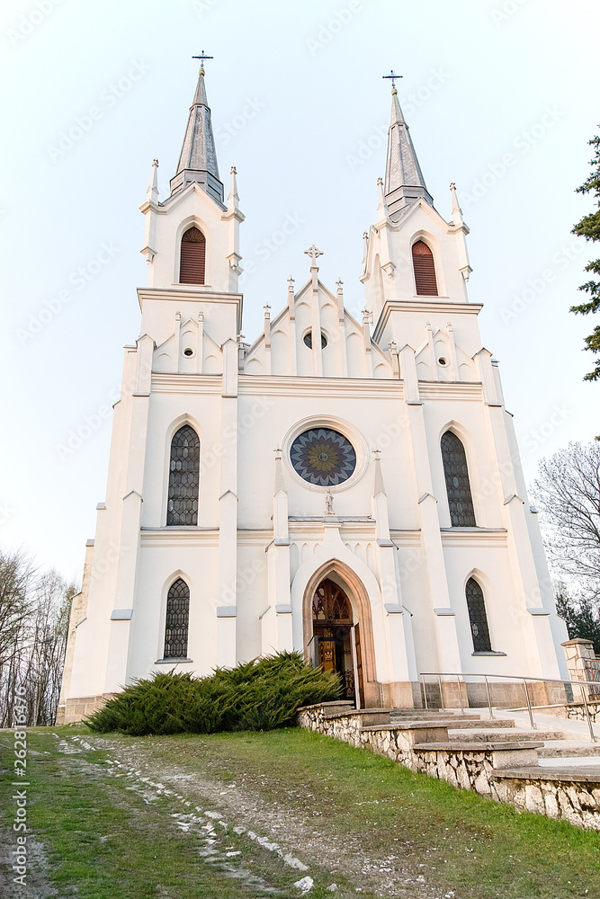 The St. Mary`s Maternity and St. Michael the Archangel neogothic Church in Bolesław (Poland)
