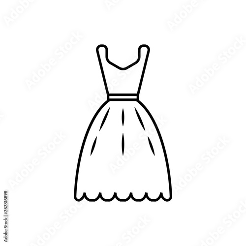Dress vector icon, shopping and fashion
