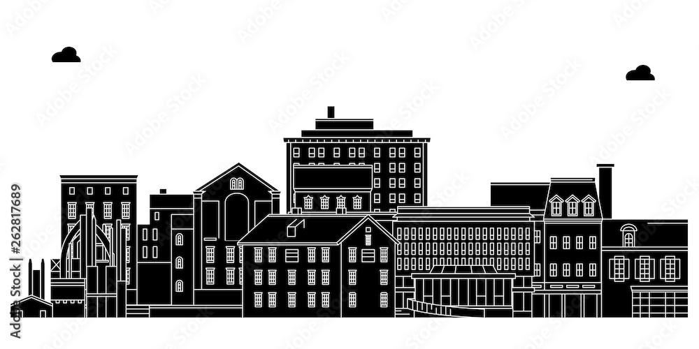 Bethlehem , United States, outline travel skyline vector illustration