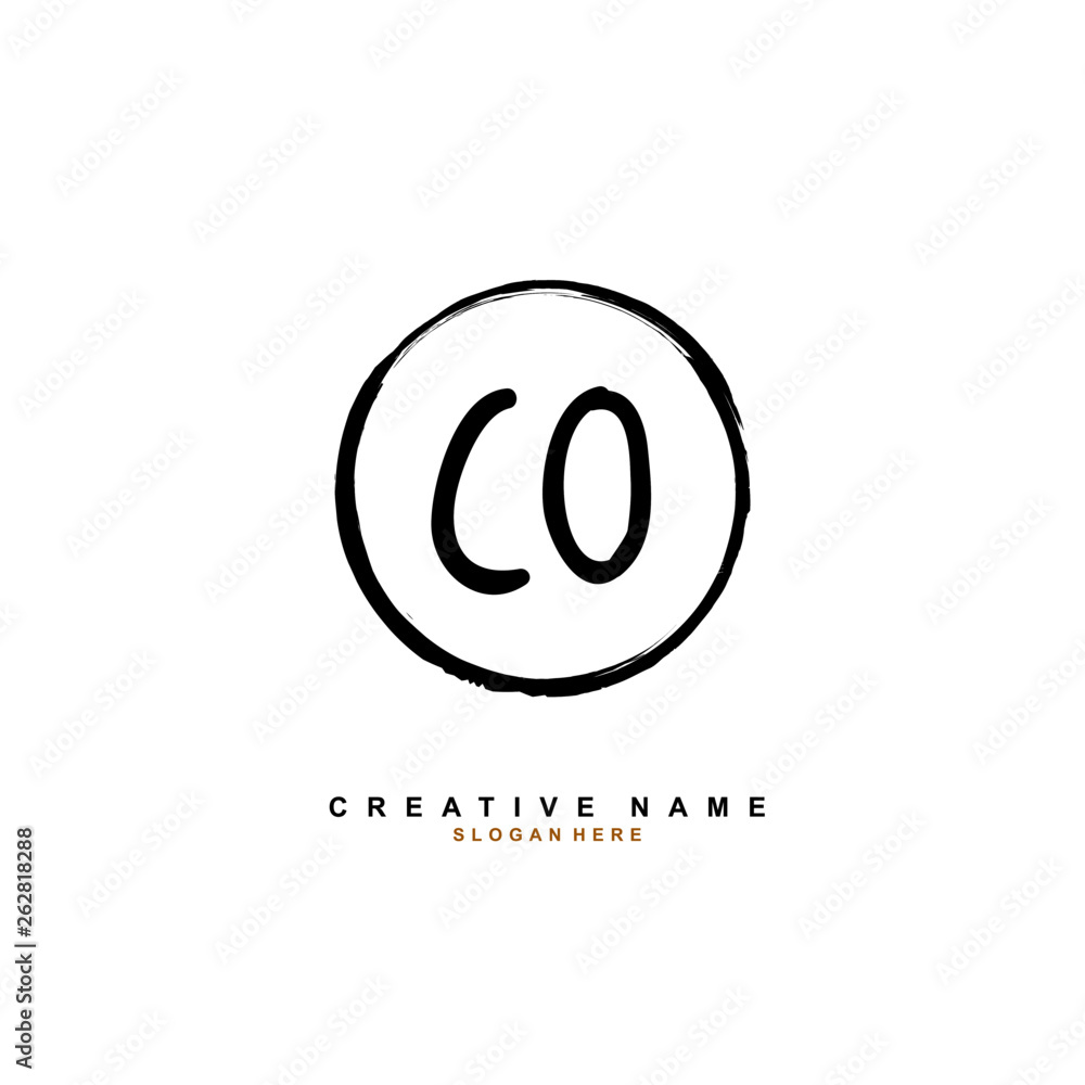C O CO Initial logo template vector