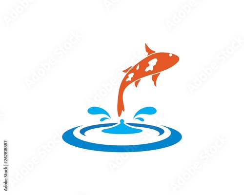 Koi fish logo vector