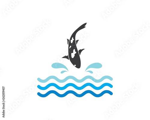 Koi fish logo vector