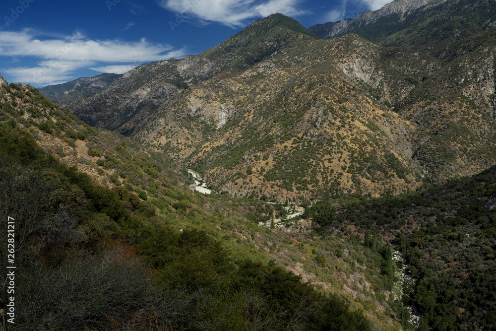 view of mountains in Kings Canyon Park California USA view of mountains in Kings Canyon Park California USA