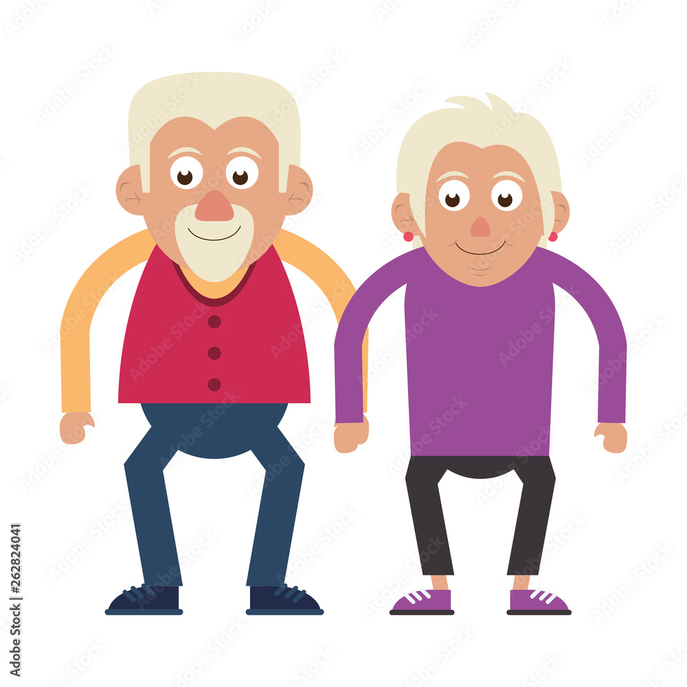 Elderly couple grandparents