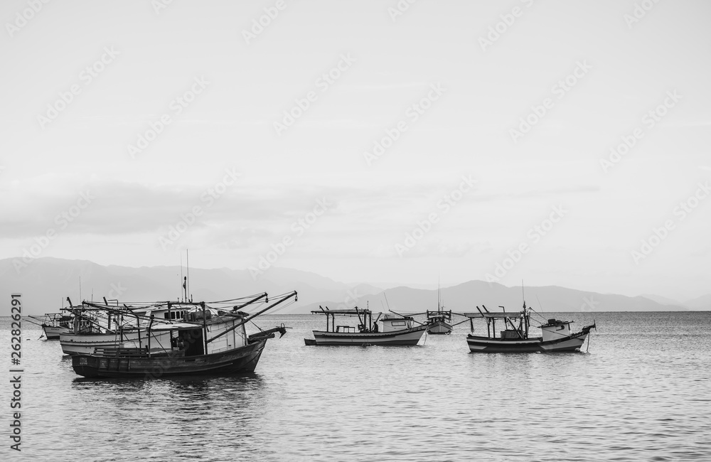 Fototapeta premium fishing boats in harbor