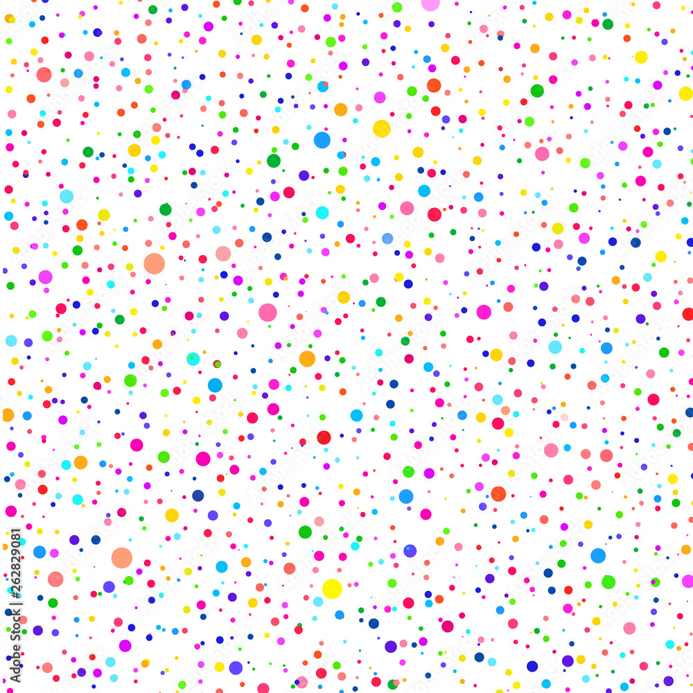 Multicolored circles on a white background.    
