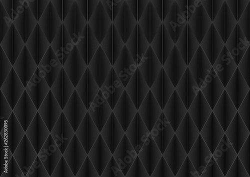 3d rendering. seamless modern dark square grid pattern wall background.