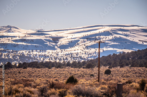 The snow covered mountains of the Inyo National Forest - travel photography photo