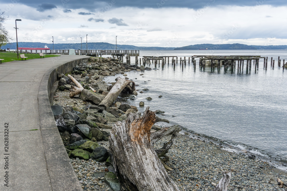 Pilings Shoreline Landscape 3