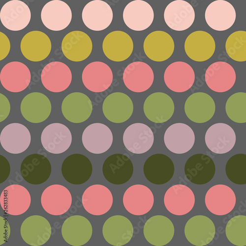 Seamless vector of multicolored geometric shapes on a dark background