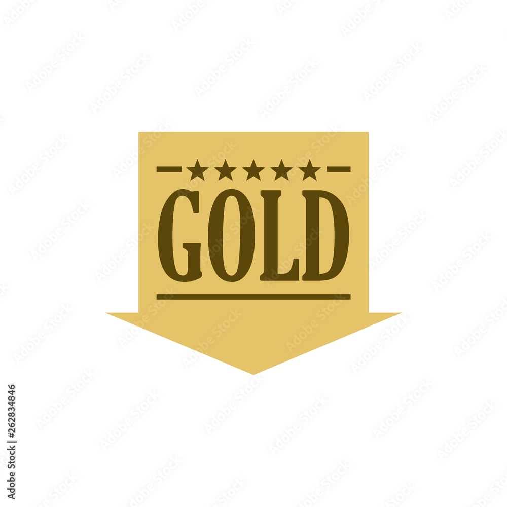 Banderole Gold, sign, icon or logo Banderole Gold, sign, icon or logo