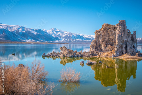 Tufa towers columns of limestone at Mono Lake - travel photography