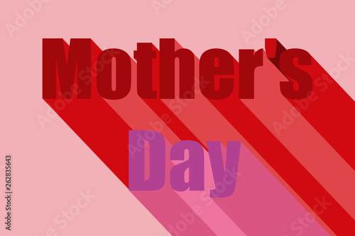 Título rojo y rosa del día de la madre.
