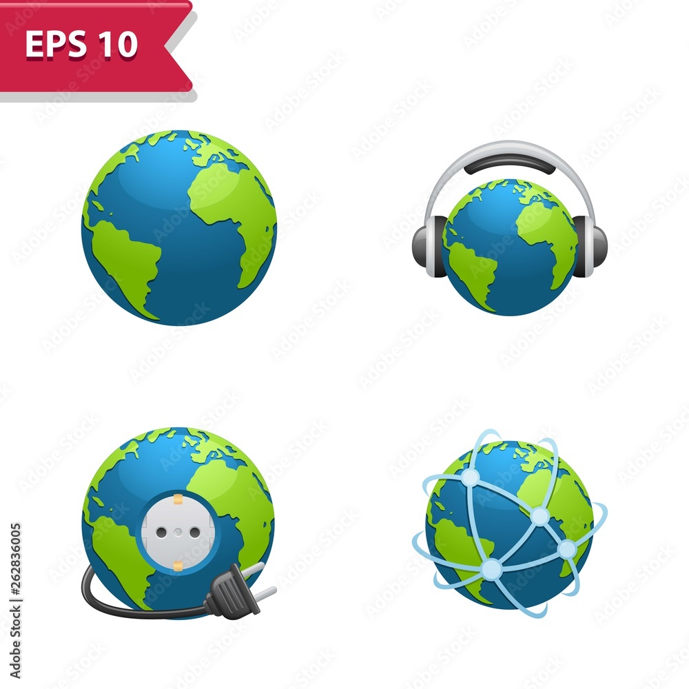 Fototapeta premium Professional, pixel-aligned icons in realistic colors.