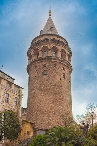 Canvas Print Christa Turris Galata Tower in Istanbul, Turkey