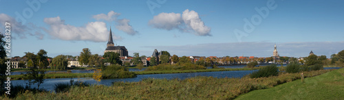 City of Kampen Overijssel Netherlands. River IJssel panorama © A