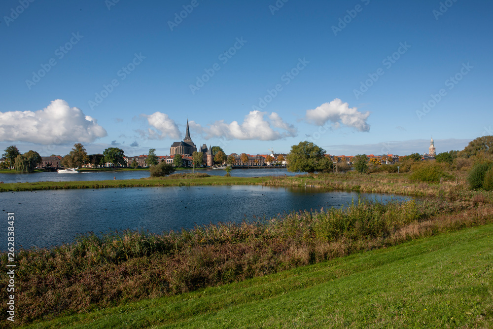 City of Kampen Overijssel Netherlands. River IJssel City of Kampen Overijssel Netherlands. River IJssel