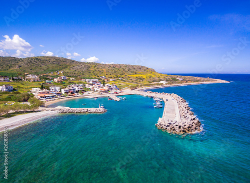 Traditional pictorial coastal fishing village of Milatos, Crete, Greece. photo