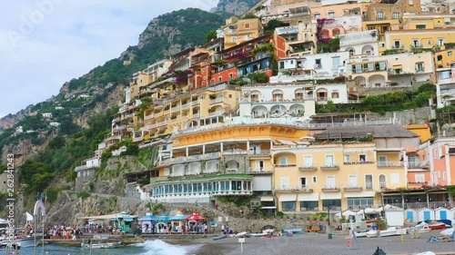 Amazing panoramic view of Positano, Amalfi Coast, Italy