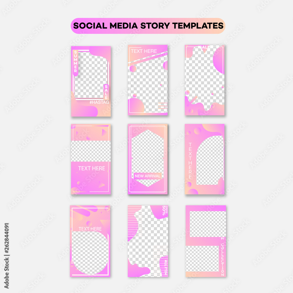 Social Media Story Vector Template