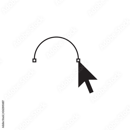 Pen tool. Vector computer g...
