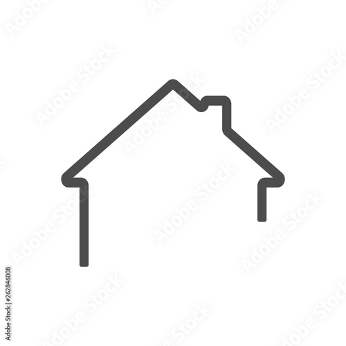 Home page or house outline icon for web site. Home or house page outline icon. House or home page icon.