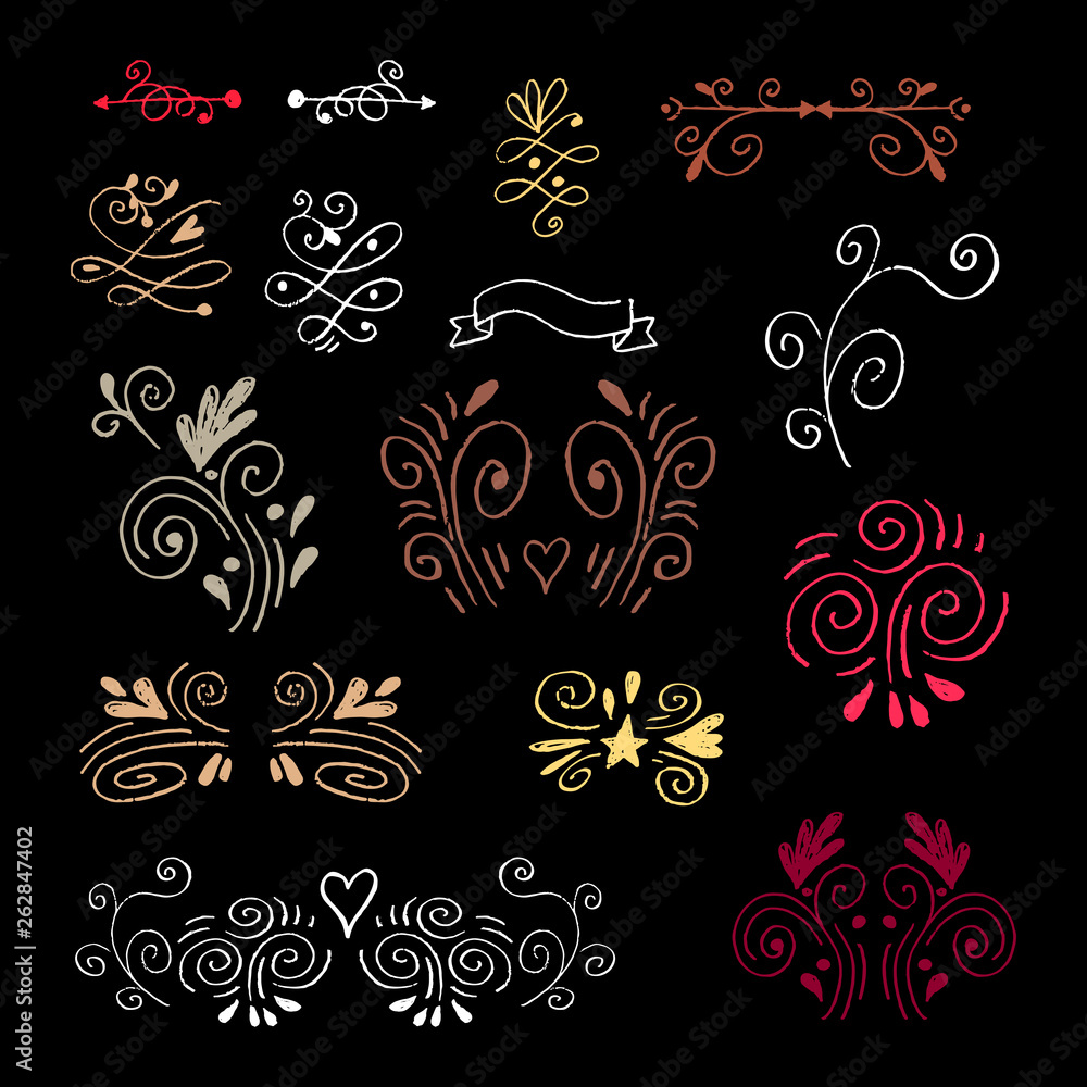 Set of decorative elenents8 Set of decorative elenents8