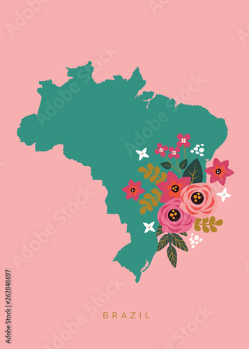 Canvas Print Floral Brazil