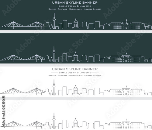 Mannheim Single Line Skyline Banner