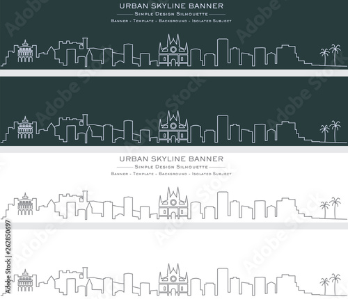 Palma Single Line Skyline Banner