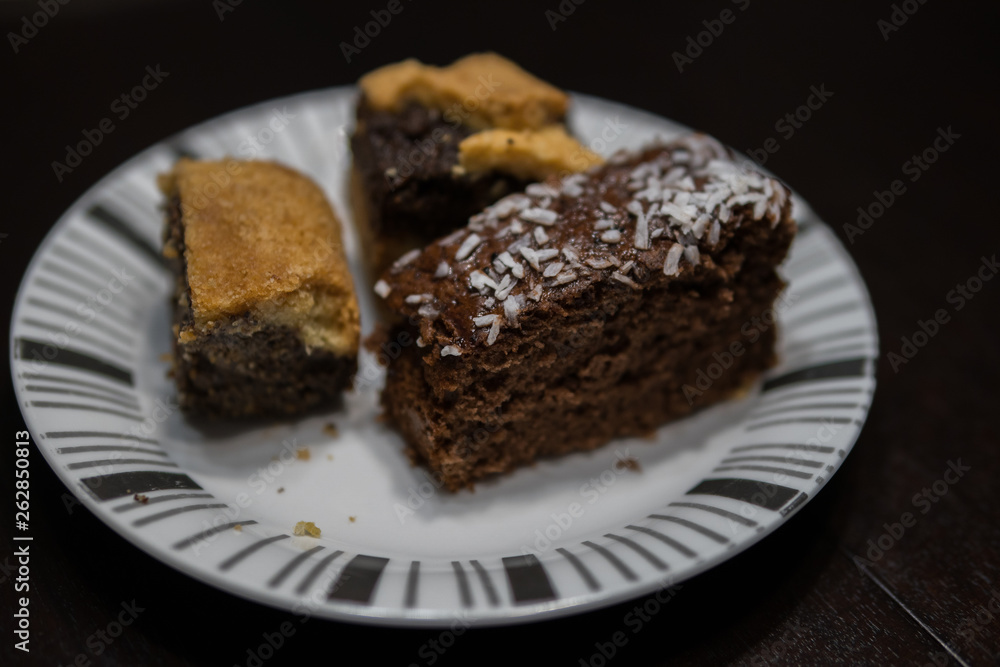 cakes on plate cakes on plate