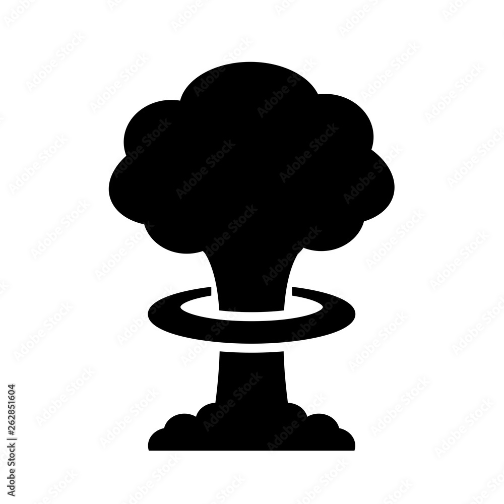 Nuclear bomb explosion vector icon Nuclear bomb explosion vector icon