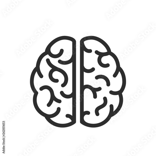 Obraz na płótnie Brain vector icon w salonie