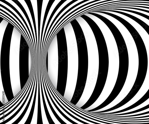 Plakat tunel sztuka 3D spirala ruch