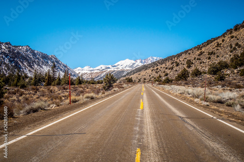 Scenic road through the mountains of Sierra Nevada - travel photography