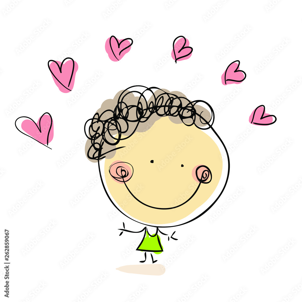 Vector painted character, children's illustration Vector painted character, children's illustration
