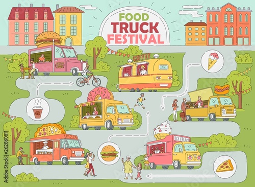 Food truck festival city map