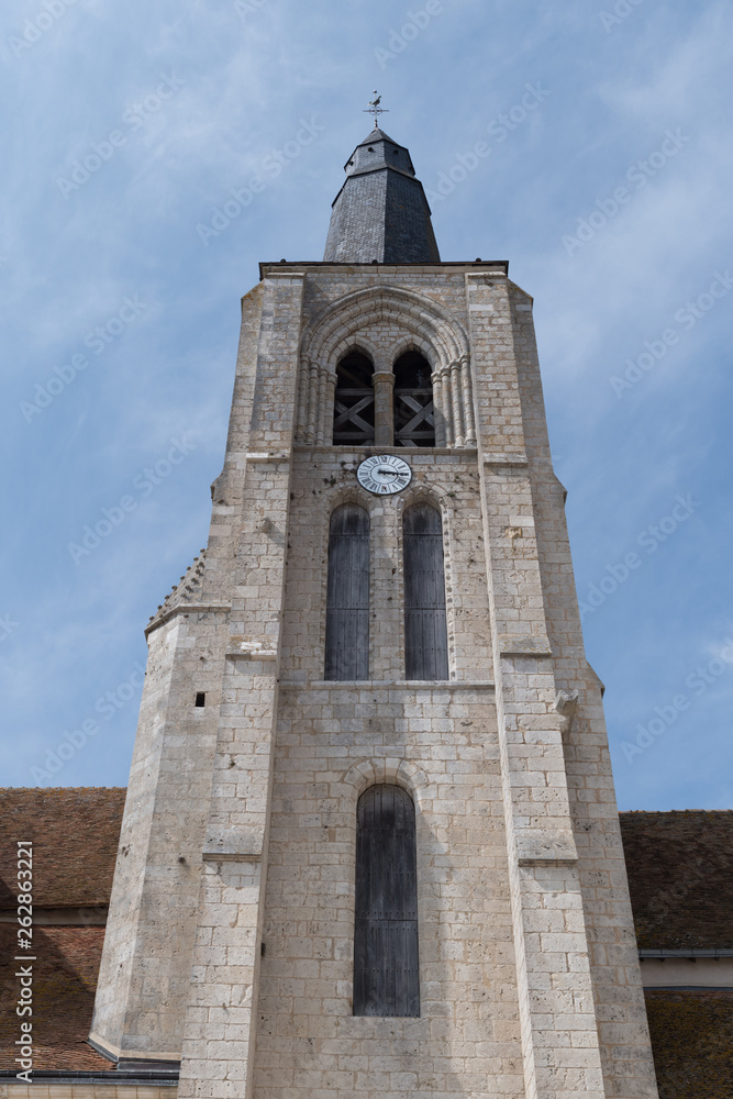 Clocher de l'église Saint Aignan à Bonny sur Loire