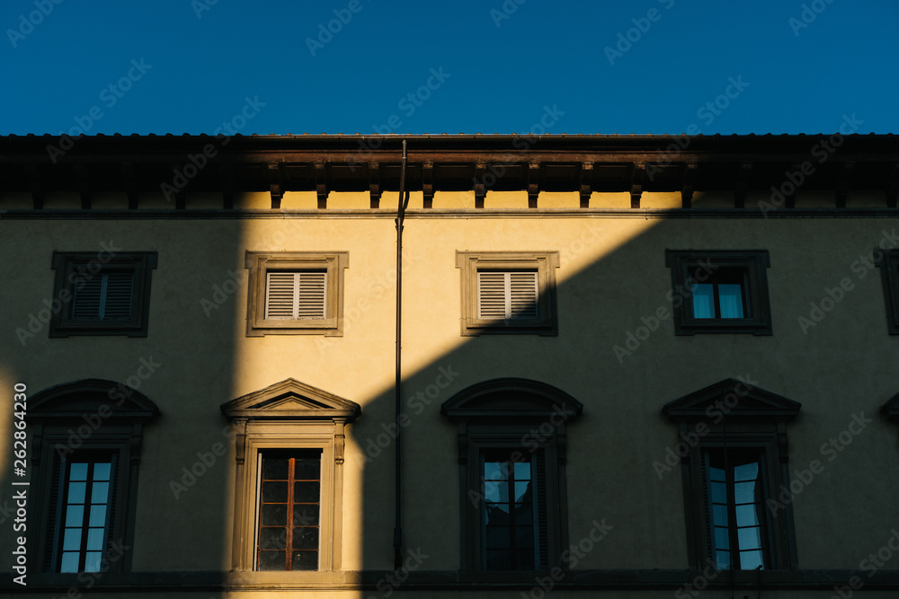 Traditional Italian buildings in Florence, Italy,