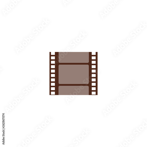 A piece of cut film string, small negative frame.
