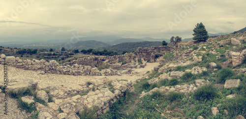 Ruins of ancient Olimpia. Greek archeological site. photo