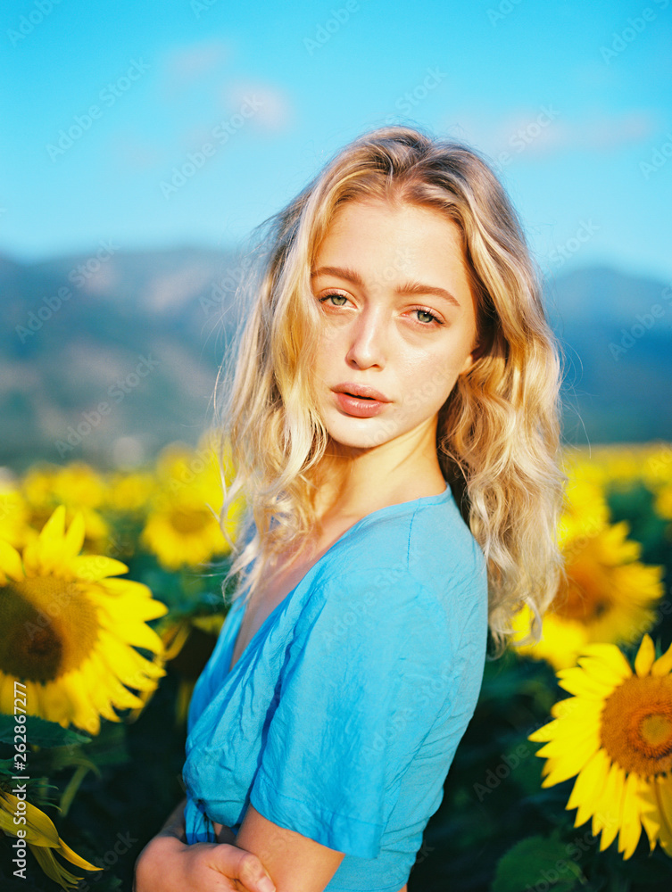 Sunflowers Field with Joy and happiness Sunflowers Field with Joy and happiness