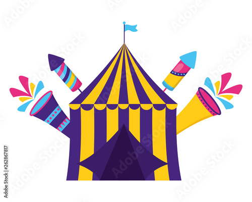 carnival tent fireworks