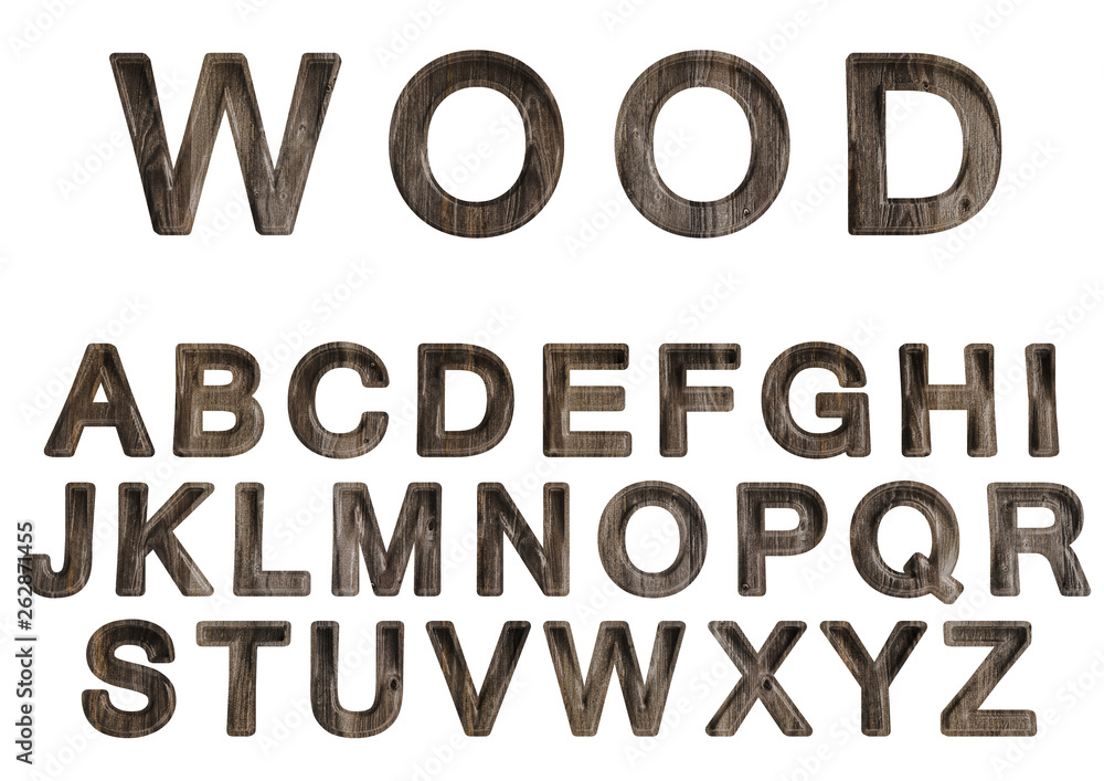 Wood alphabet