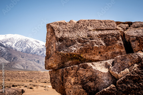 Chalfant Valley with its famous petroglyphs in the rocks - travel photography